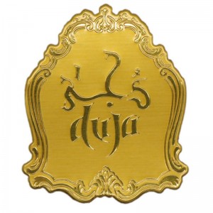 Метал златен анодизиран персонализиран алуминиев парфюм стикер